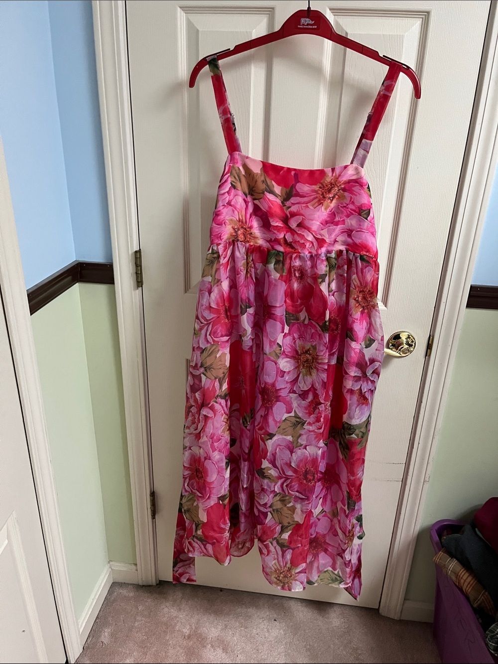 Arula size X pink floral dress, like new condition